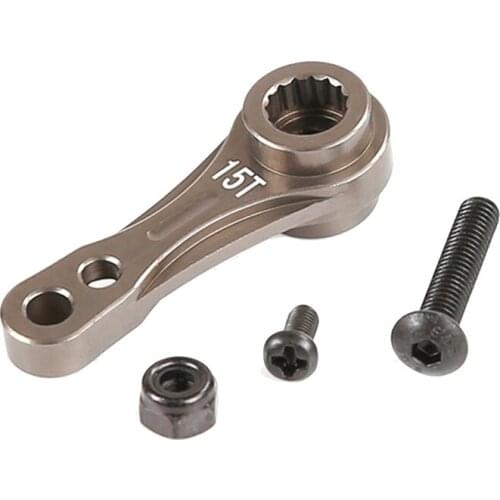CNC Metal 15/17T Double-Sided Tooth Servo Arm for LOSI 5IVE-T ROVAN LT ROVAN ROFUN KM HPI BAJA 5B 5T 5SC