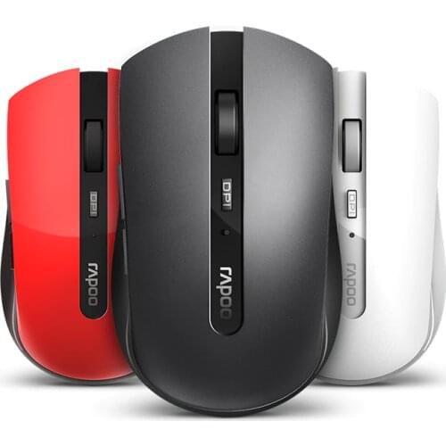 Rapoo Ergonomics Wireless 2.4G Bluetooth Small And Medium Hand Silent Mouse For Computer PC Desktop Laptop Notebook Office Mause