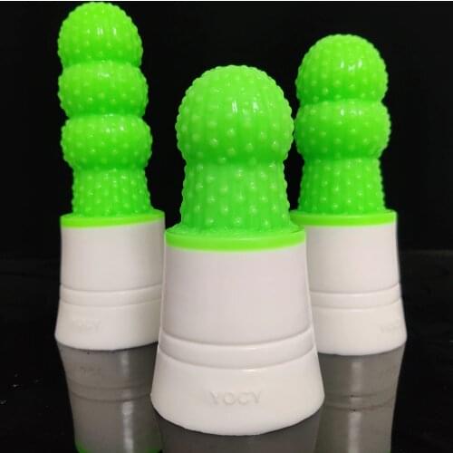 FAAK New Cactus Potted Plants shape Green Butt plug Bumpy Beads Anal Sex Toys For Women Men Ball Masturbate Sucker Anal Dildo