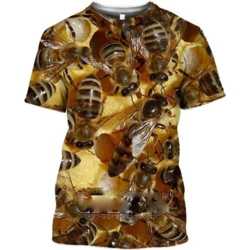 Bee T Shirt Summer Women Loose Tee Tops New 3D Print Animal Short Sleeve Harajuku Casual Hip Hop Street O Neck Pullover