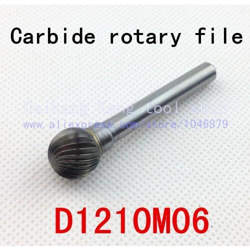 Head 12mm,Spherical,carbide rotary burrs, rotary burrs, deburring with rasp, carbide burrs, carbide grinding. D1210M06