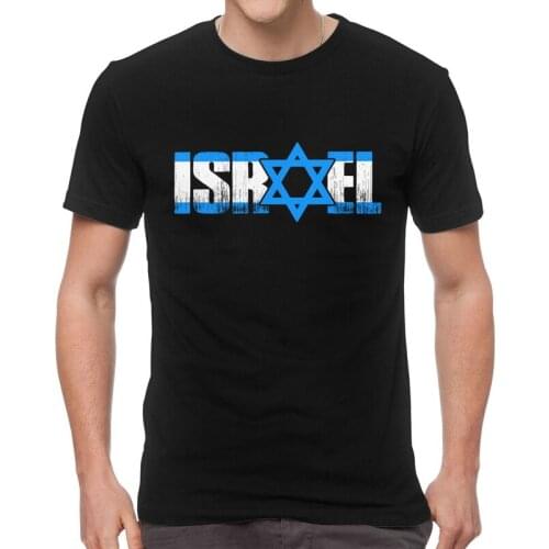 Israeli Pride Star Of David T-shirt Mens Novelty T Shirt Short Sleeve Cotton Israel Tshirt Cool Tees Tops