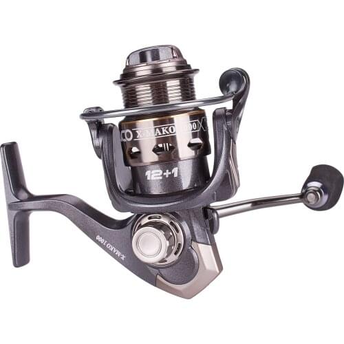HiUmi X-MACO 1000 2000 3000 series 12+1 Ball Bearings 5.2:1 Gear Ratio Fishing Reel