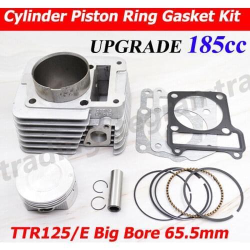 Motorcycle Cylinder Rebuilt Kit 65.5mm Big Bore for Yamaha TTR125 TTR125E TT-R125 185cc Modified Engine