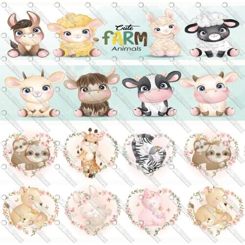 DIY Handmade Materials Cute Animal Printed Cartoon Custom Design Ribbons for Crafts Hair Bow Lanyard/Grosgrain/Satin Ribbon