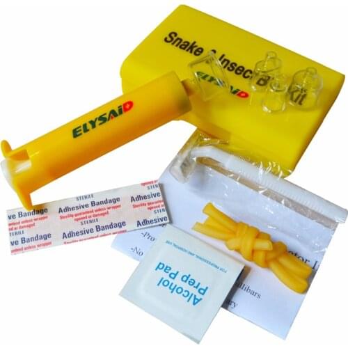 Venom Poisonous Extractor First Aid Survival Kit Snake Bees Bite Survivor Venom Protector Emergency Safety Reusable Yellow Case