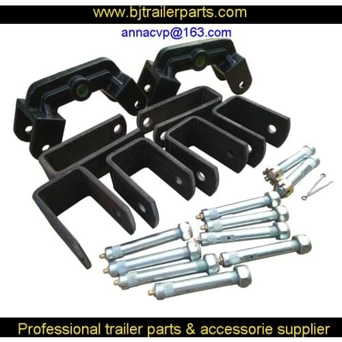 Trailer leaf spring hanger kit suits for double Eye springs tandem axle suspension, trailer parts