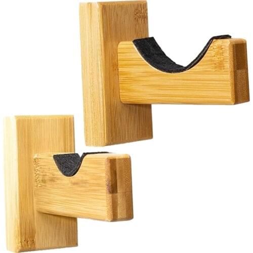 Baseball Bat Wall Mount for Horizontal Display, Handmade Solid Wood with Felt Liner and Bat Wall Mount(2 Pack)