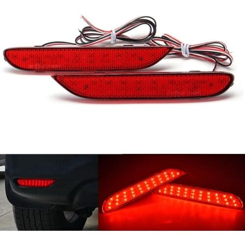 Niscarda LED Rear Bumper Reflector Light Car Driving Brake Stop Fog Lamp For Nissan Pathfinder Rogue X-Trail 2013 - 2016