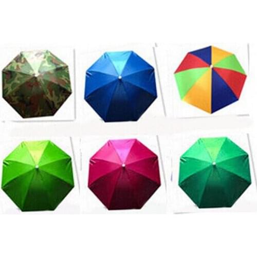 New Camouflage Foldable Headwear Sun Umbrella Fishing Hiking Beach Camping Headwear Cap Head Hats Outdoor Sport Umbrella Hat Cap