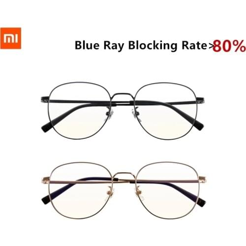 Xiaomi Mijia Anti Blue Light Glasses 80% Above Blue Light Block ultra-light Ti temples Nylon Lens Antifouling Wearresistant