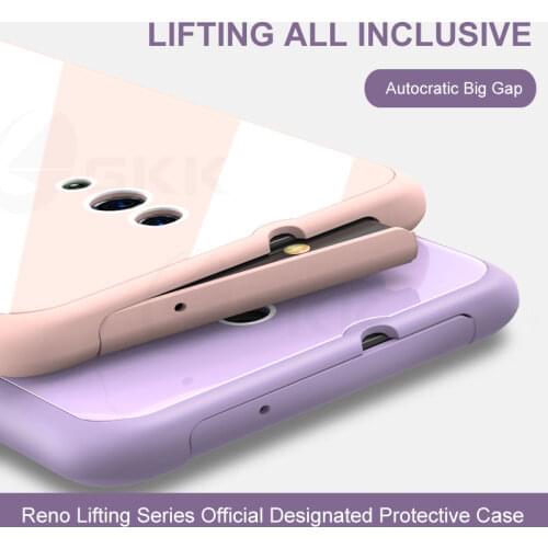 GKK Original Case For OPPO Reno Liquid Silicone Glass Case With Glass Anti-knock Full Protection Hard Cover for OPPO Reno Coque