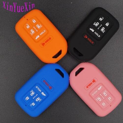 Xinyuexin Silicone Car Key Cover FOB Case For Honda AOdyssey Freed Elysion MPV Remote Key Jacket Wallet Bag Car-stying