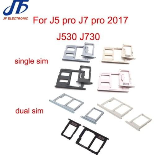 SIM + SIM / Micro SD Card Tray Slots Part For Samsung Galaxy J7 pro 2017 J730 J5 pro J530 SIM Card Tray 10pcs/lot