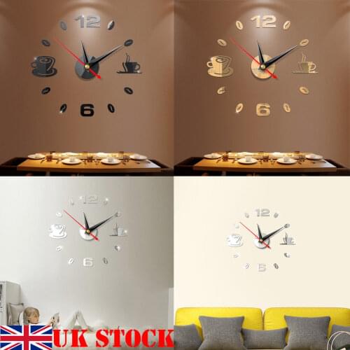 Modern DIY Wall Clock 3D Mirror Surface Sticker Removable Home Office Room Decor Luxury Mirror Wall Clock Home Decor