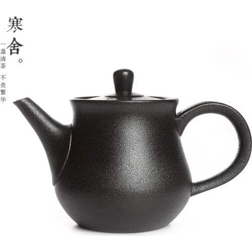 Japanese teapot ceramics Taiwan black pottery tea set Kung Fu tea set handmade puer tea tieguanyin green tea pot kettle teaware