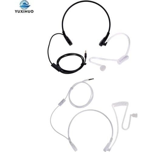 1pin 3.5mm Throat Mic Microphone Headset Covert Acoustic Air Tube Earpiece for iPhone Android Xiaomi Samsung Smart Mobile Phone