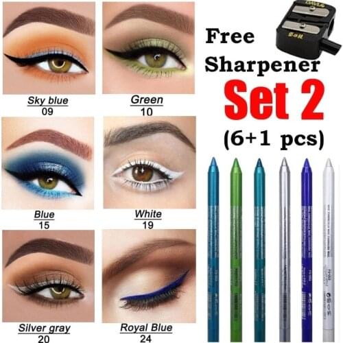 12 Colors Waterproof Eye Makeup Long-lasting Eye Liner Pencil Green Brown Black Eyeiner Pen Women Fashion Color Eye Makeup