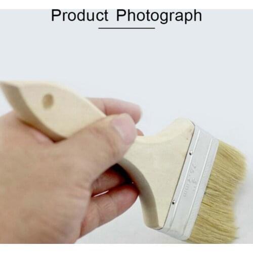 3Pcs Bristle Brush Paint Brush Pig Brush Wood Handle Barbecue Brush Kitchen Oil Brushes Cake Butter Cooking Tools Kitchen Securi