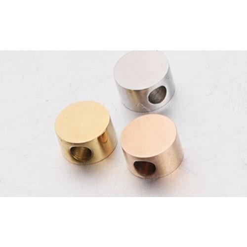 5pcs/lot Stainless Steel Round Cake Loose Spacer Beads 5mm Small High Quality Manual Woven Steel Beads Diy Jewelry Materials