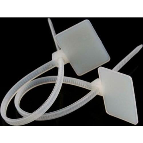 5pcs Nylon Cable Ties with Label Tag 25 mm x 15 mm Self-locking Zip Ties L: 210 mm