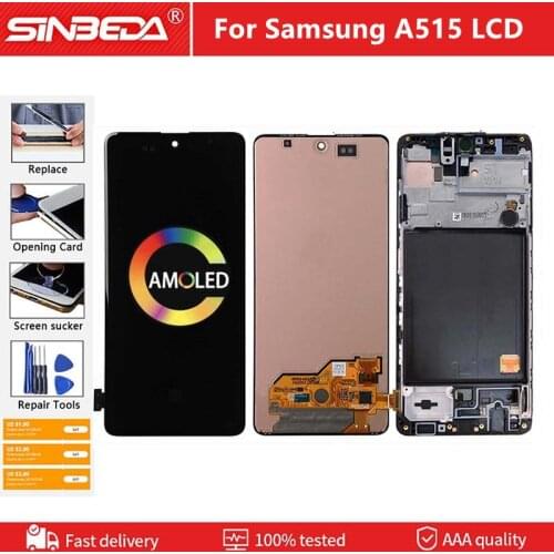 Brand new Original For Samsung Galaxy A51 A515 A515F LCD Display Touch Screen Digitizer Assembly For Samsung A51 Display