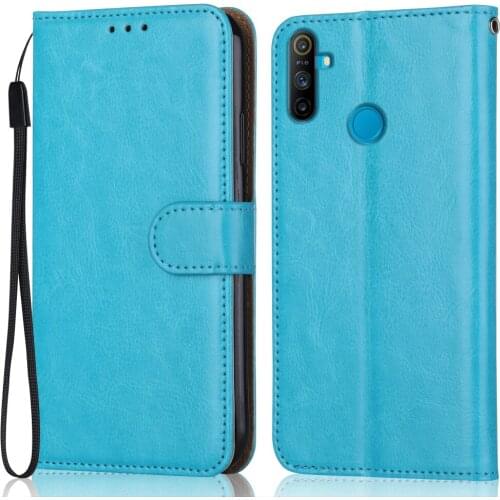 Wallet Flip Case for Para on Realme C3 Cover Leather Fitted Case with Strap Phone Bag