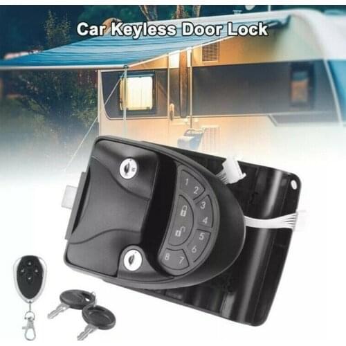RV Remote Lock Camper Caravan Trailer Entry Door Lock Latch Knob Deadbolt U1JF