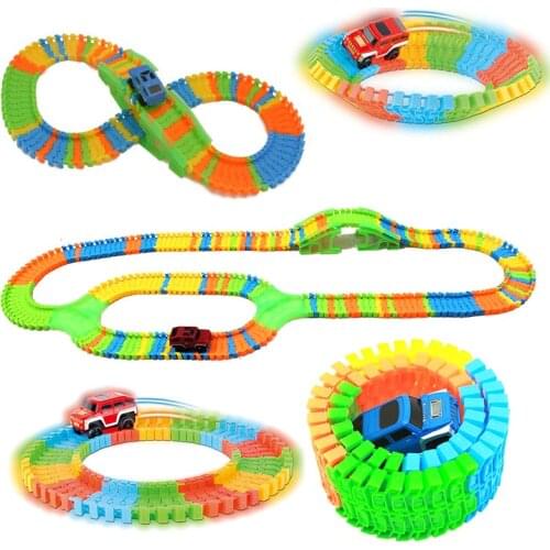 DIY with Map Assemble Stunt Car Variety Universal Racing Set Track Car Flexible Educational Rail Car Model Puzzle Toy for Kids