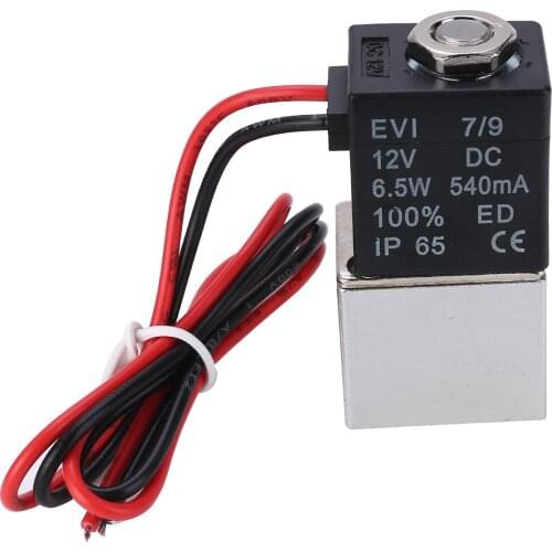 DC 12V Electric Solenoid Valve 1/8" Normally Closed 2 Way Quick Release Pneumatic Valves For Water Air Gas Liquid Solenoid Valve