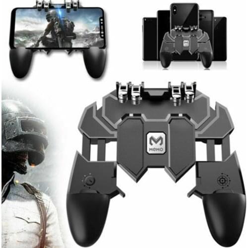 AK66 Six Fingers Mobile Phone Gamepads Shooter Triggers Game Controller Joystick for IOS Android PUBG Fortnite Mobile Phone Game