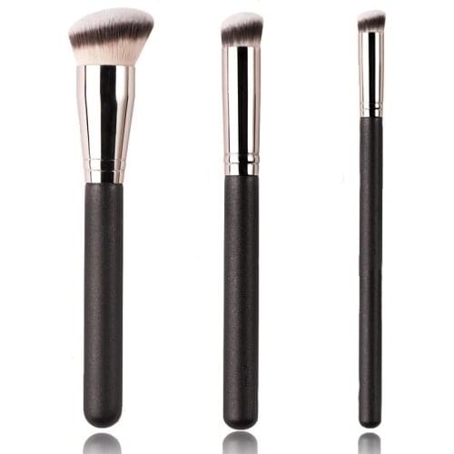 3Pcs Basic Face Makeup Brush Foundation Brush Large Mixed Small Concealer Brush Beginner Makeup Tool