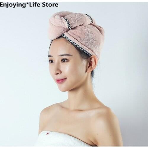 Bathroom Cute Shower Cap Dry Hair Cap Absorbent Dry Hair Towel Quick Dry Shower Cap Waterproof for Women