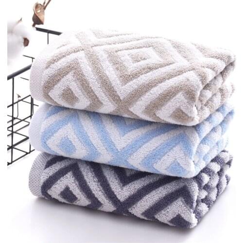 35x75cm British Style Fashion Jacquard Lattice Cotton Washcloth Travel Hotel Motel Camping Portable Clean Face Towel Mens Gifts