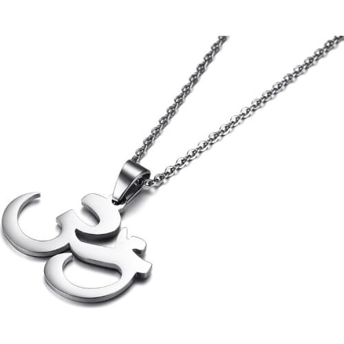 HC 1.6 mm Fashion Yoga Pendant Necklace Trendy Stainless Steel Yoga Necklace Women Men New Sports Statement Choker Necklace F