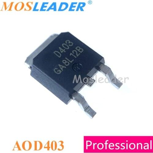 Mosleader AOD403 TO252 100PCS 1000PCS DPAK D403 P-Channel Big chip -30V -70A 8MR Small chip -30V 40A 30MR High quality