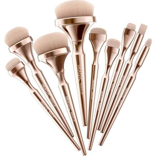 9x Luxurious Makeup Brushes Set Blusher Powder Cream Blending Brush Golden