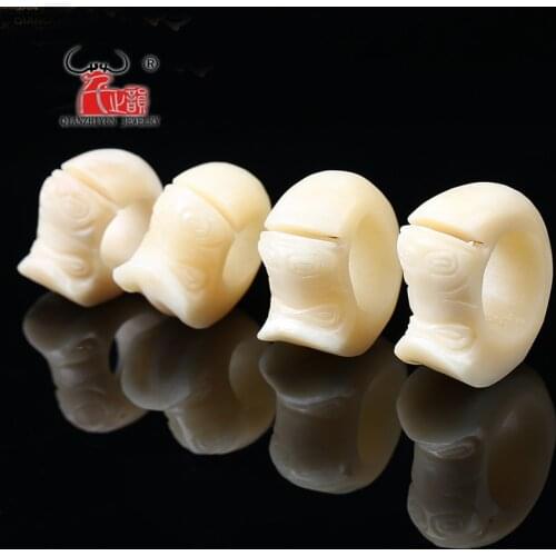 Natural yak bone carvings of pig dragon circle pendant necklace DIY beads accessories