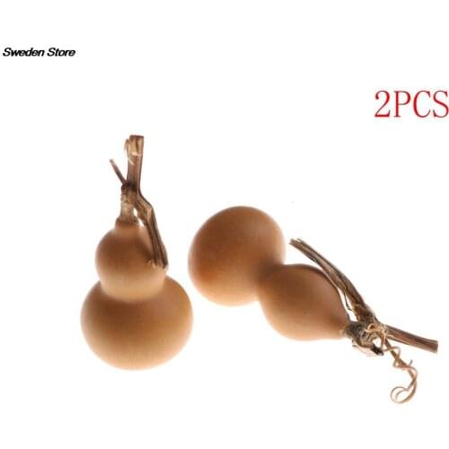 2pcs Natural Random Dry Gourd Crafts Arts Collection Mini Bottle Gourd Dried DIY Doodle Carving Hanging Gift Toys
