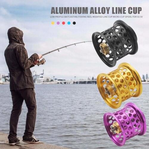 Aluminum Alloy Low Profile Baitcasting Fishing Reel Modified Line Cup Micro-cup Spool for DAIWA Steez/SS SV/T3/RYOGA1016/ZILLION