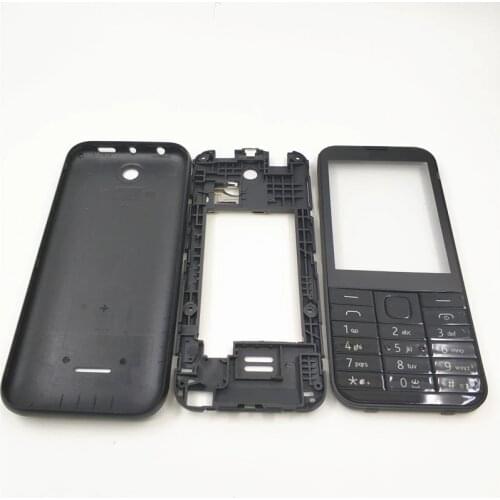 New Full Phone Housing Cover Case + English Keypad For Nokia 225 Asha N225