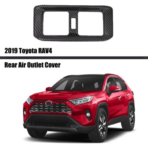 For Toyota RAV4 2019 2020 2021 ABS Car Rear Air Conditioning Vent Outlet Trims Cover Stickers Decoration Accessories