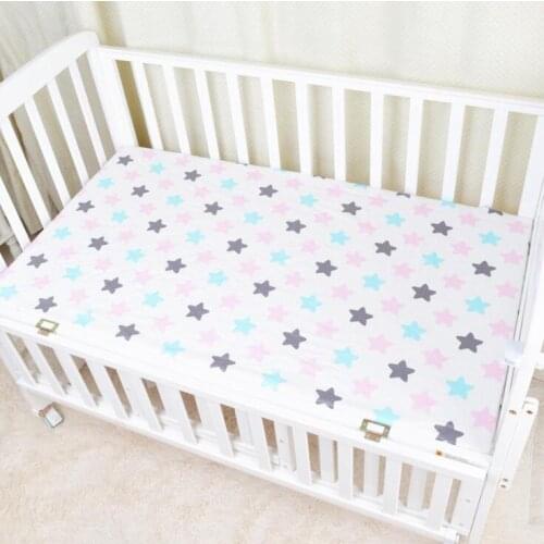NEW 110*65CM Baby Bed Fitted Sheet Crib Sheet 100% Cotton Bed Sheet CZH180608