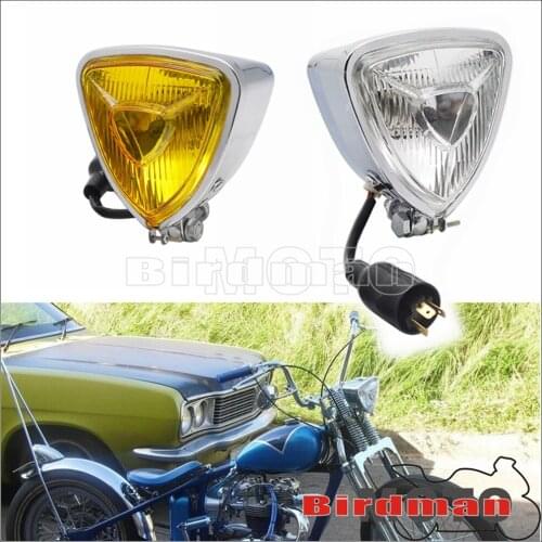 Retro H4 55/60W Lights Steel Waterproof Motorcycle Head Light Front Vintage Headlamp for Harley Cafe Racer Chopper Bobber Custom