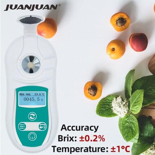 Handheld Sugar Meter 0-53% Brix Digital In Wine Concentration Tester Fluid Measuring Instrument