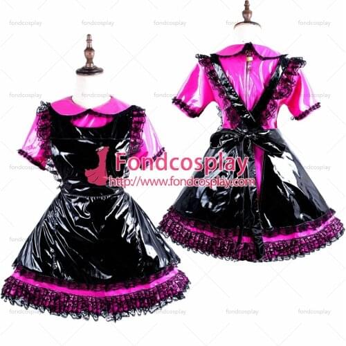 PVC lockable Sissy Maid dress vinyl Uniform Tailor-made [G1577]