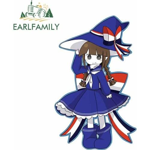EARLFAMILY 13cm x 12.8cm for Wadanohara Vinyl Car Stickers Personality Waterproof Scratch-proof Window Trunk Decal Decoration
