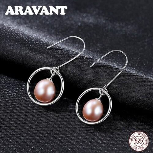 2020 New Arrival 925 Sterling Silver Korean Style Freshwater Pearl Long Drop Earrings For Women Sterling Silver Luxury Jewelry