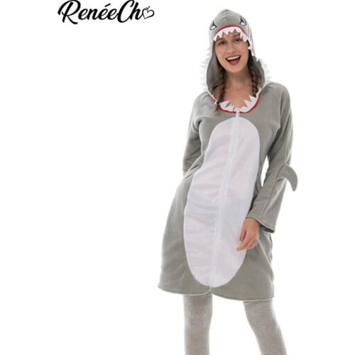 Reneecho Shark Onesie For Women Shark Costume For Kids Halloween Costume For Party Carnival Fancy Dress 2020