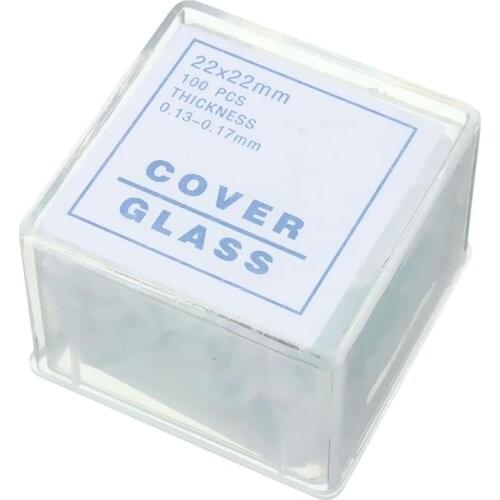 100pcs Transparent Slides Coverslips Coverslides 22x22mm For Microscope